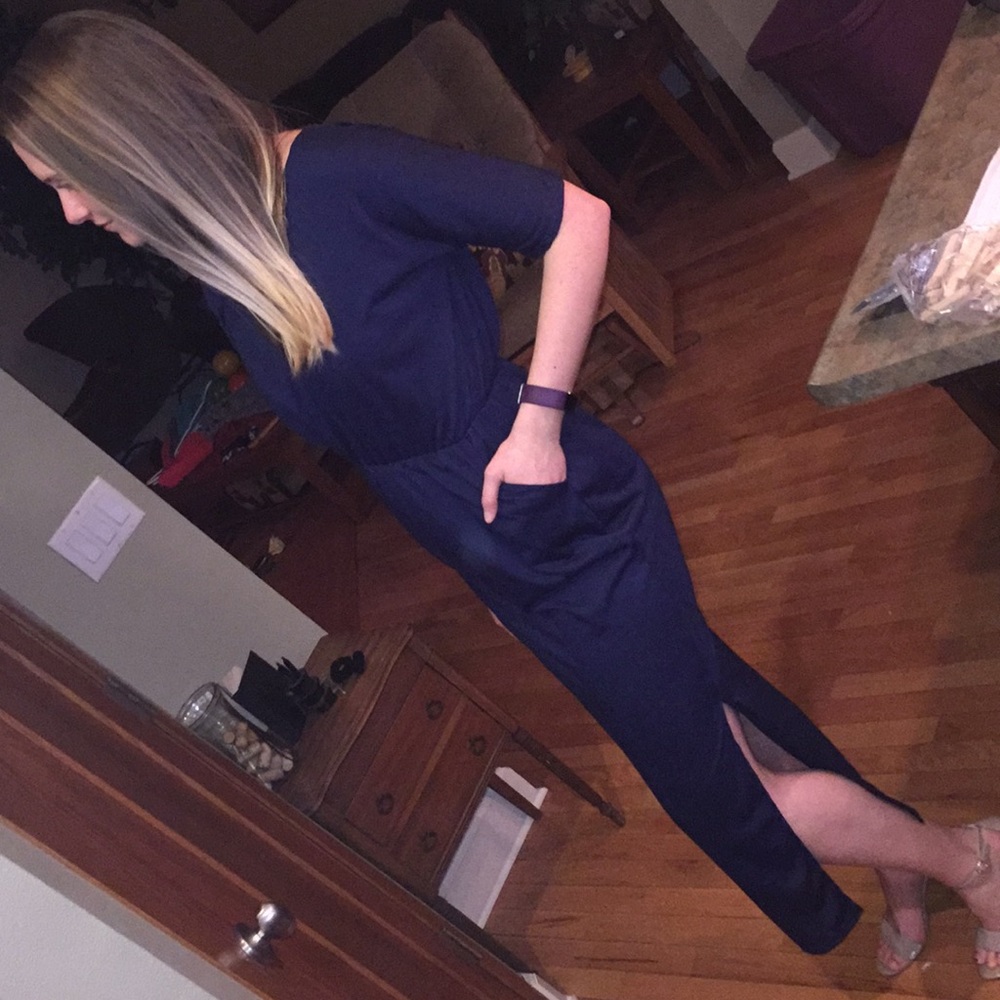 Long Navy Maxi Dress